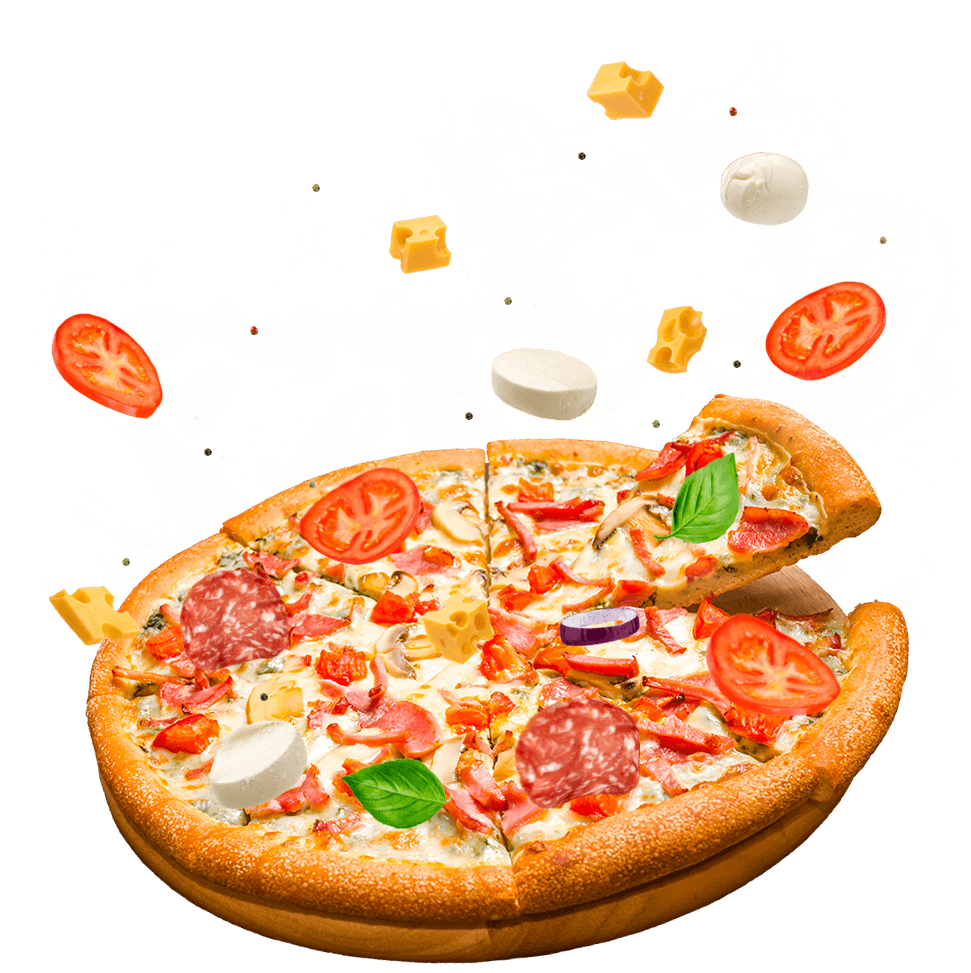 Pizza Fontana bem recheada